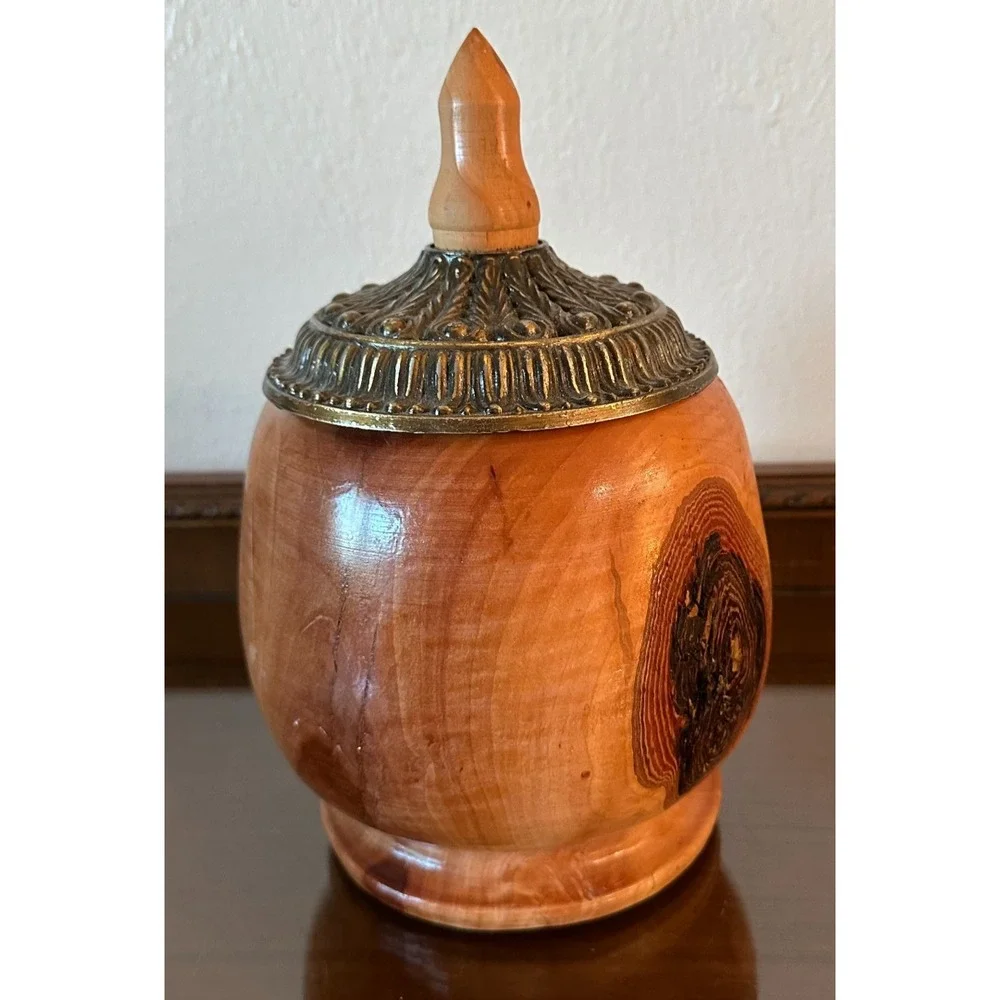 Hand Turned‎ Wooden Urn Vase Vessel Mike Faircloth Crossville TN